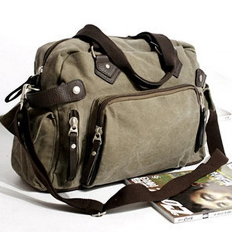 

New shoulder casual bag messenger canvas man travel hand for male trip/daily use,grey khaki black color free shipping