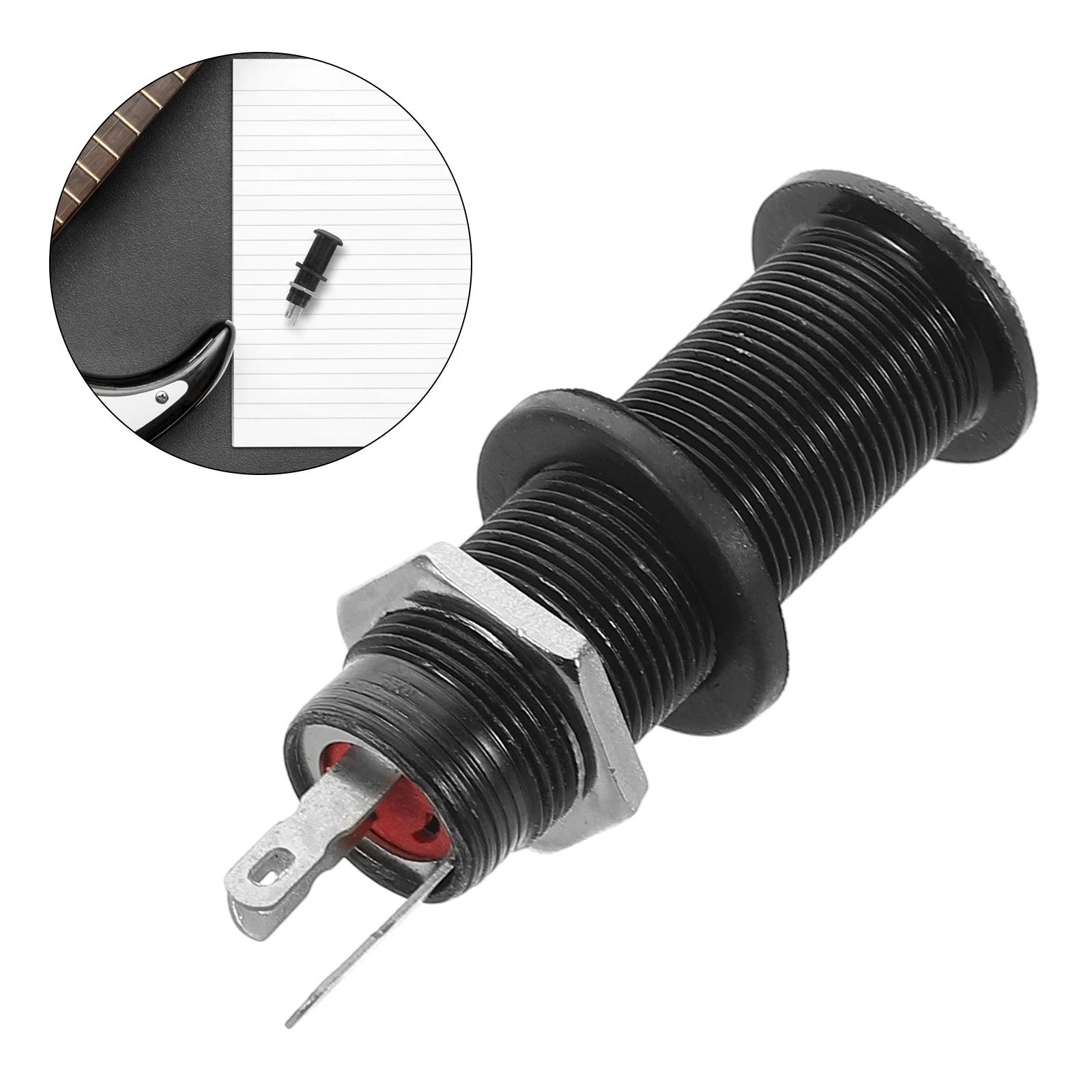 

Bass Barrel Jack Metal Endpin Plug Flush Mount Output Jack Cylinder Guitar Socket Electric Acoustic Guitars Mono Plug Socket