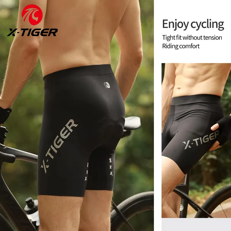 

X-TIGER Men Cycling Shorts Breathable Quick-drying Professional Sponge Pad Bike Shorts Suitable For Mountain and Road Cycling