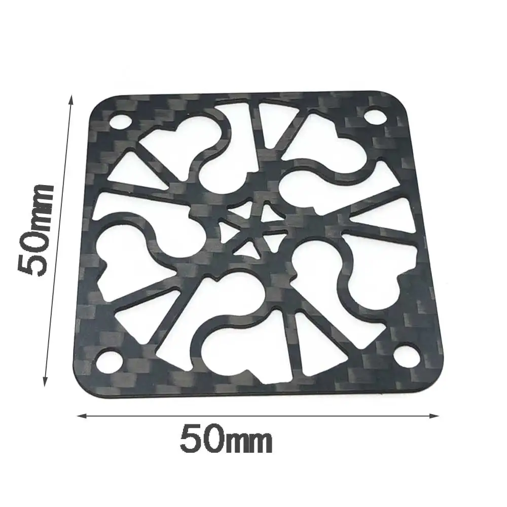 YSIDO Cooling Fan Cover 30mm 35mm 40mm 45mm 50mm Carbon Fibre Protective Board for ARRMA TRAXXAS AXIAL Hobbywing EZRUN RC Car