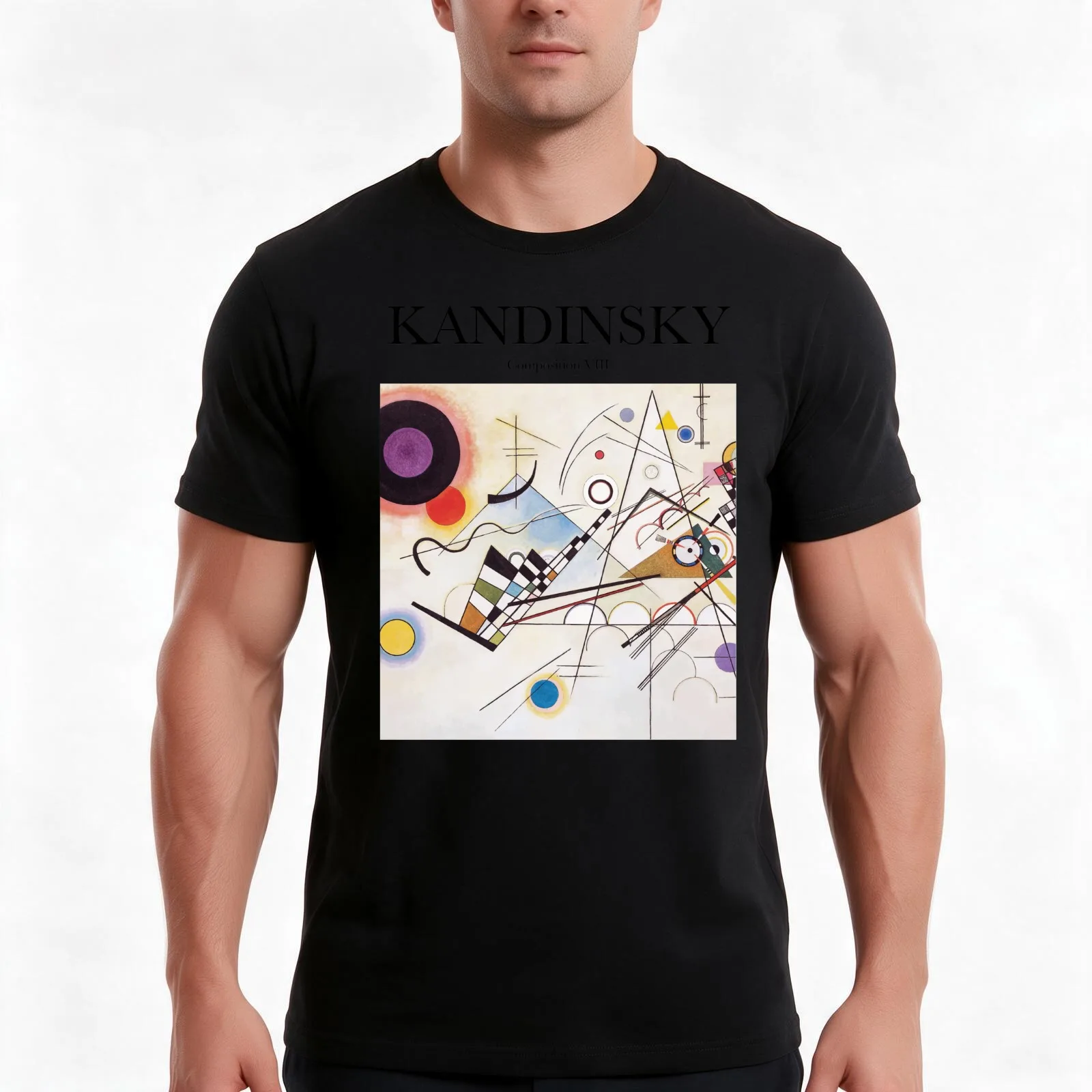Kandinsky - Composition VIII T-Shirt Summer Casual Cotton Tee Oversized Streetwear Tops Vintage Graphic Print 100% Cotton