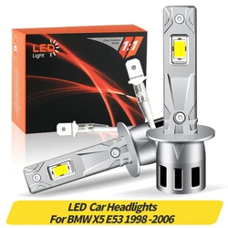 2PCS Plug&Play 20000lm For BMW X5 E53 1998 1999 2000-2006 Canbus LED Headlight Light Hi/Low Beam lights 6500k Car Accessories
