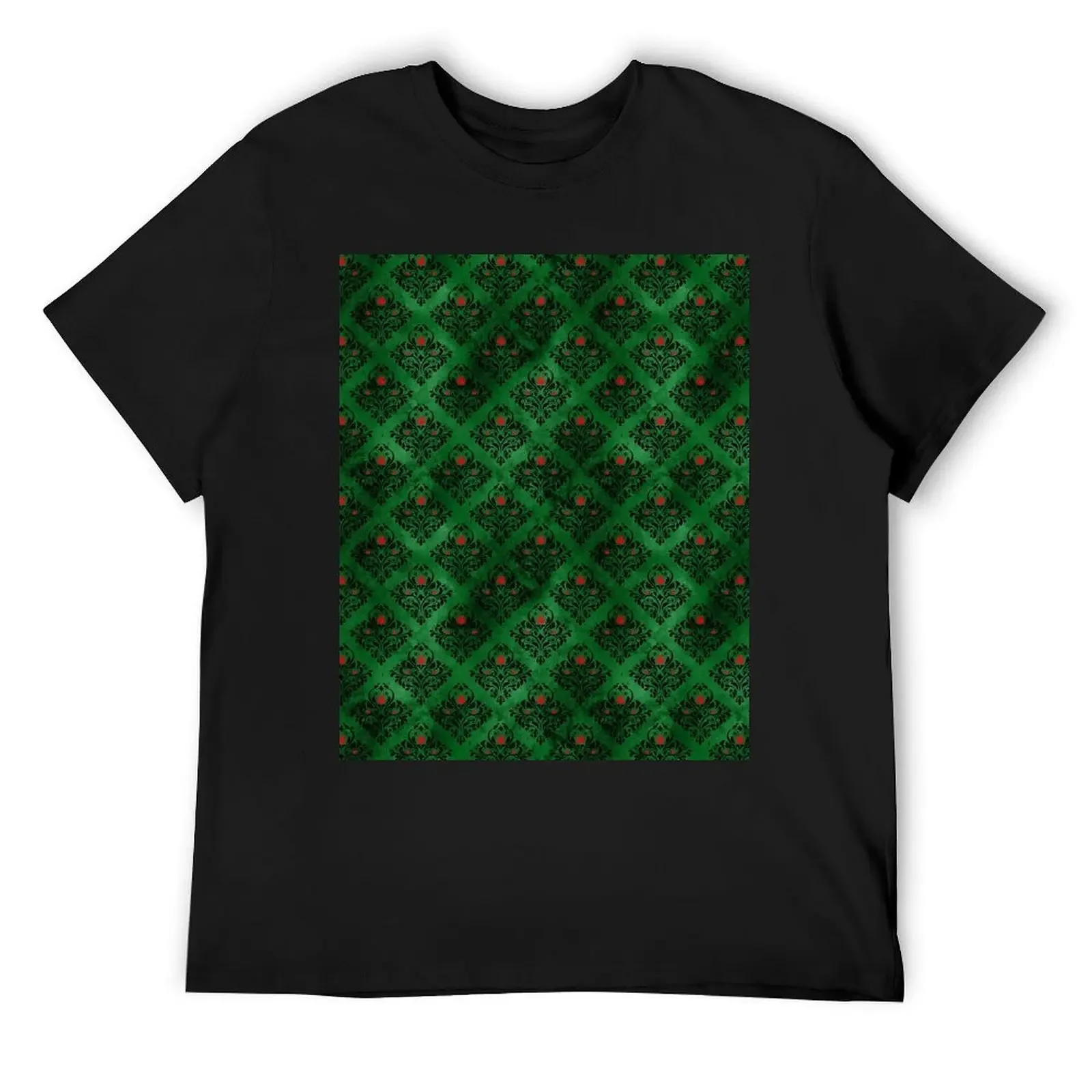 

A gothic, vintage Christmas damask rose design T-Shirt oversized new edition black t-shirts for men