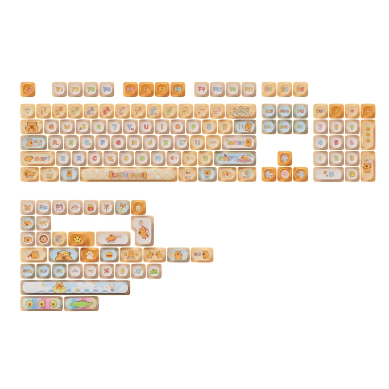 Imagem -03 - Akko Transparent Dye-sub Keycaps Grupo Tema Original Perfil Moa Pbt Lados Iso Layout Ansi Teclado Mecânico mx Lados