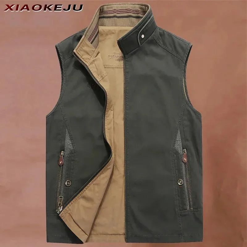 

Multi-pocket Vest Tactical Men Military Mens Clothing Fishing Motorcyclist MAN Working Thermal Work Sleeveless Jacket Heated Zip