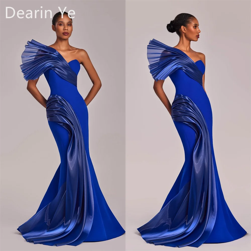 Customized Prom Dress Formal Evening Gown Dearin Strapless Mermaid Floor Length Open Back Skirts Hugging Sleeveless Bespoke Occa