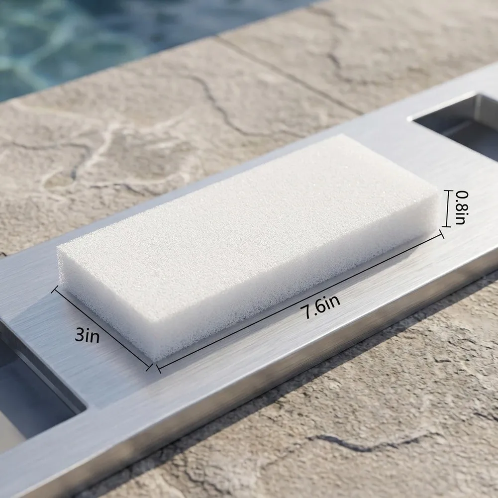 1pc High-Density Spa Skimmer Weir Foam Replacement 7.6 X 3 X 0.8 In - Fits SPX1082K Swim Pool Accessories