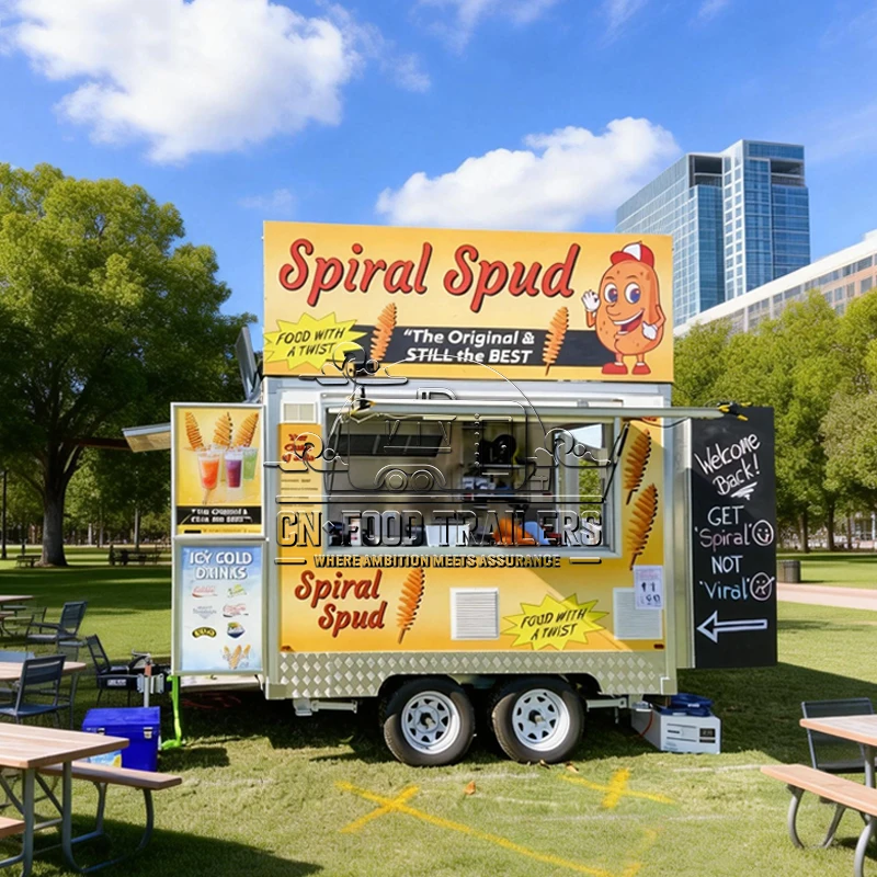 

Прицеп-фудтрак CN: полностью оборудованный прицеп для мороженого и закусок с мобильной кухней для хот-догов, пиццы и кофе