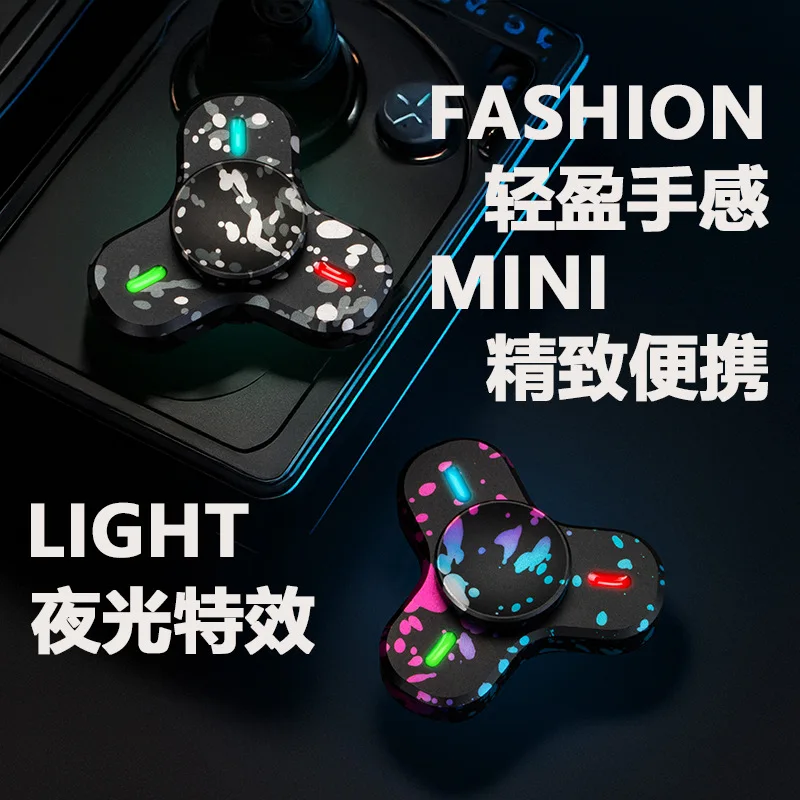 Three Colors Hand Fidget Spinner Rainbow Anti-Anxiety Toy Relieve Stress ADHD Finger Top Magic Decompression Rotating Spinner