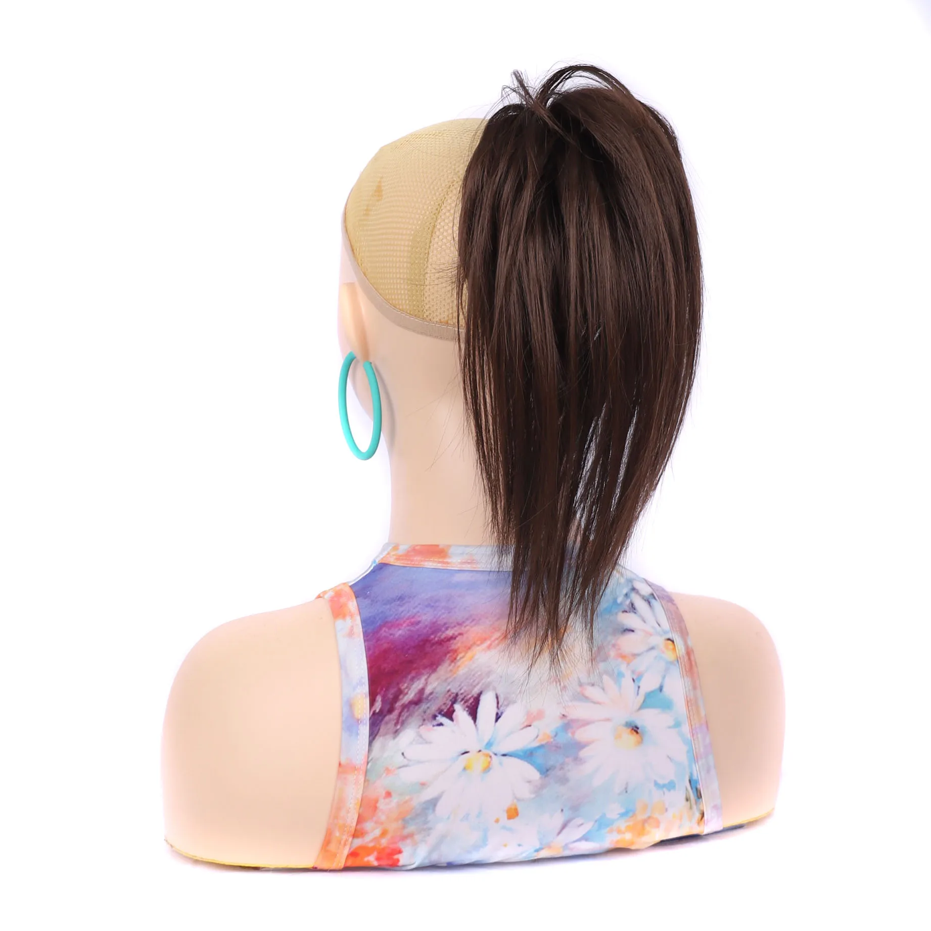 12 Inch Claw Clip Straight Ponytail Extension Synthetic Short Fountain High Pony Hair Piece Natural Ponytails For Women Daily