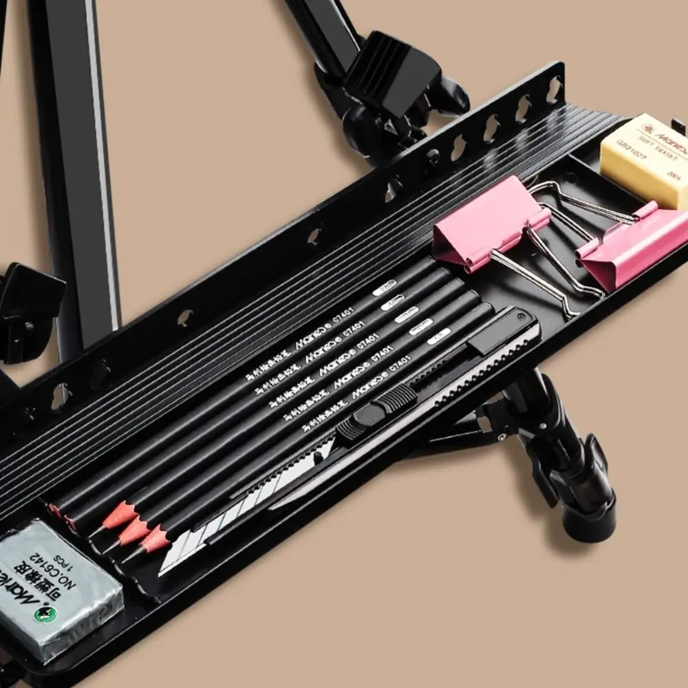 رف صينية حامل قابل للفصل سهل التركيب رف تخزين رسم متين من البلاستيك 34X10CM أدوات الطلاء ملحقات اللوحة