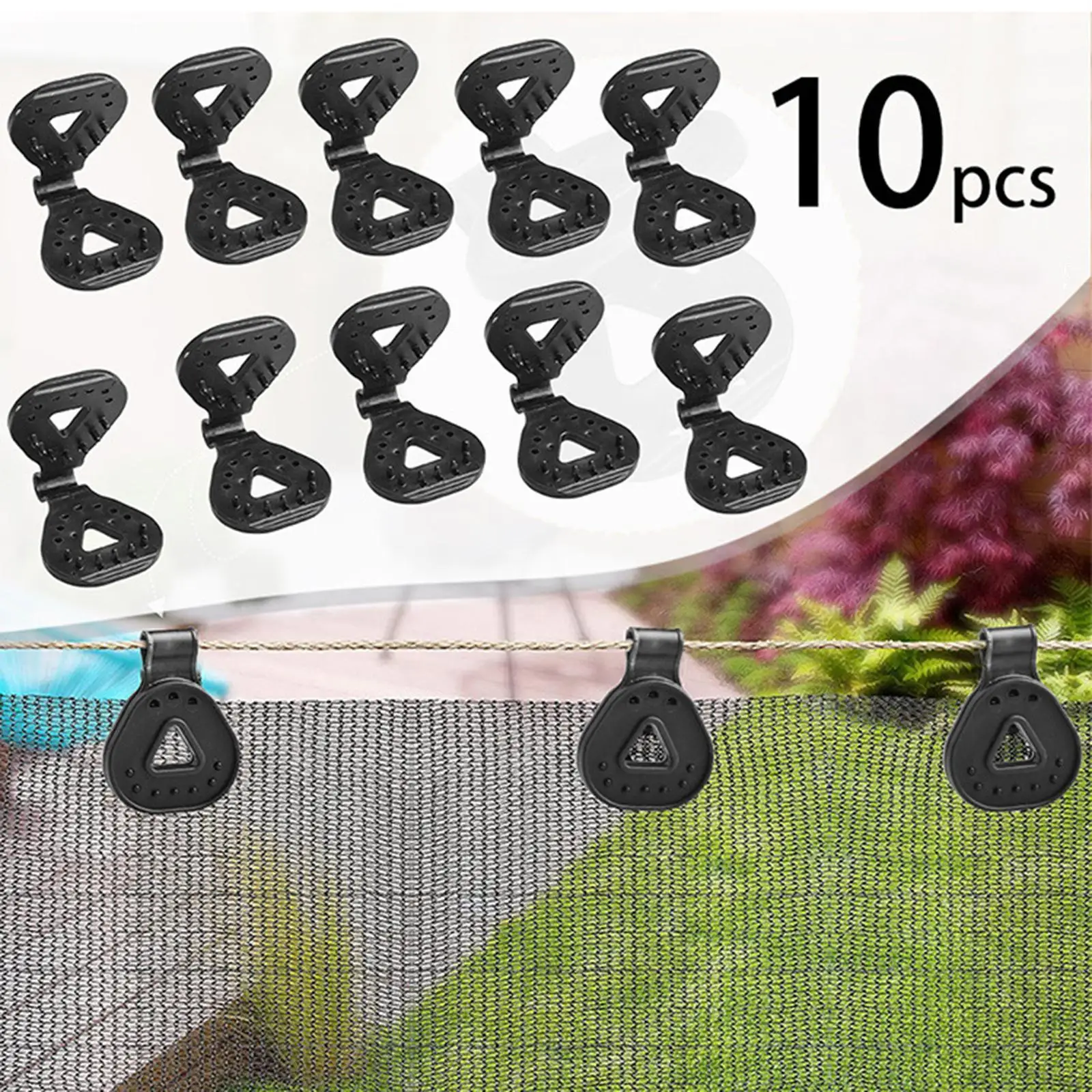 10/20Pack Tent Tarp Clips Set Tarpaulin Clamps Canopy Tightener