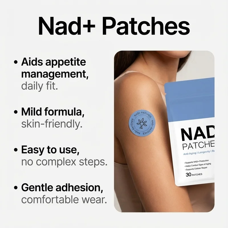 60pcs Combo NAD+ & Red Panax Ginseng Ginkgo Biloba Transdermal Patches 2 Bags Set Natural Body Care Skin Stickers - view 3