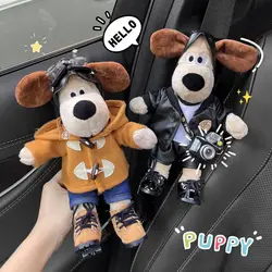 New Car Seat Belt Shoulder Protector Cute Cartoon High-end Korean Japanese Dog Doll Safety Belt Protec Car Interior Ornaments