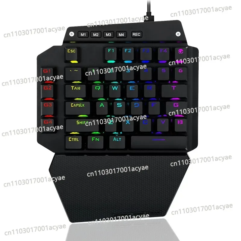 Left Handed Mechanical Gaming Keyboard One Hand Small Portable USB Wired for PC Phone
