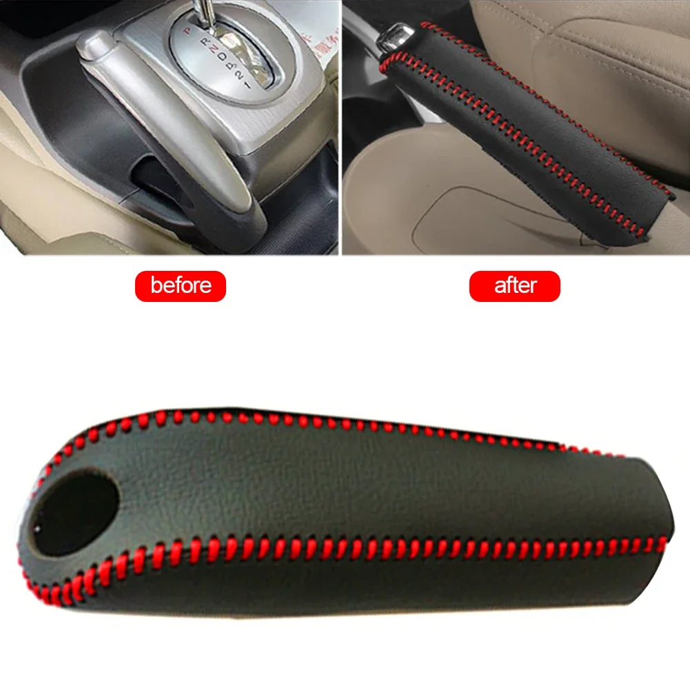 Car Leather Gear Handbrake Cover for Nissan Juke Qashqai J10 X-Trail Terra Micra Leaf Serena Armada Kicks Tiida Car Accessories