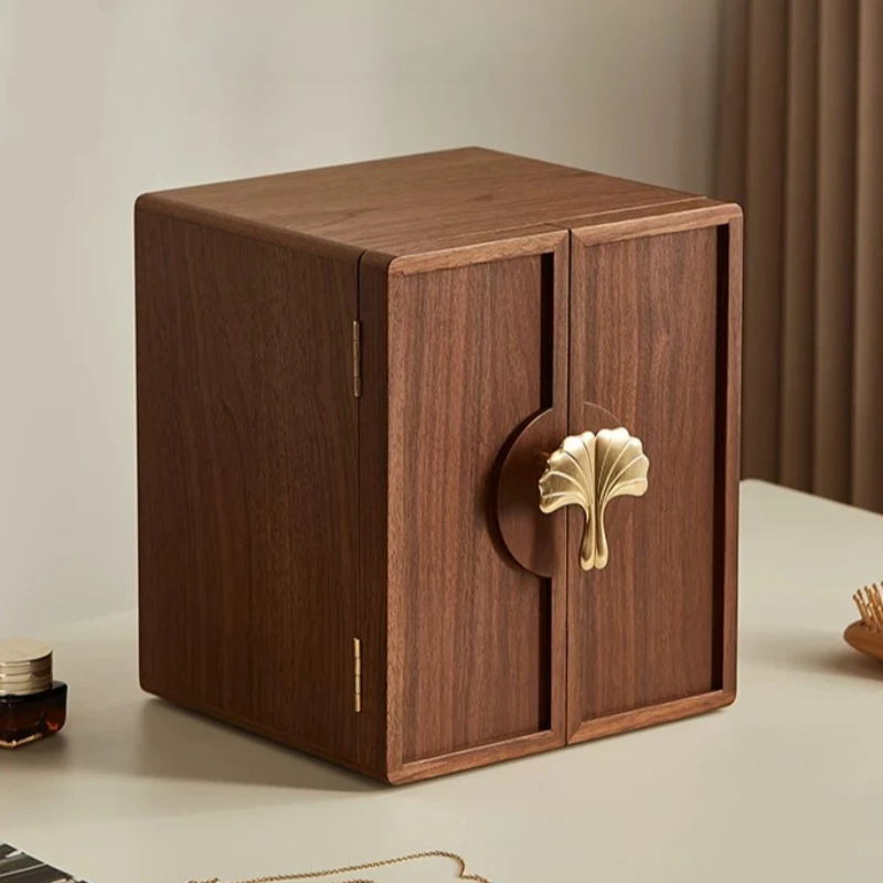 Wooden Jewelry Box Large-capacity Luxury Storage Boxes Necklace Bracelet Organizer Display Cabinet Jewelry Showcase Wedding Gift