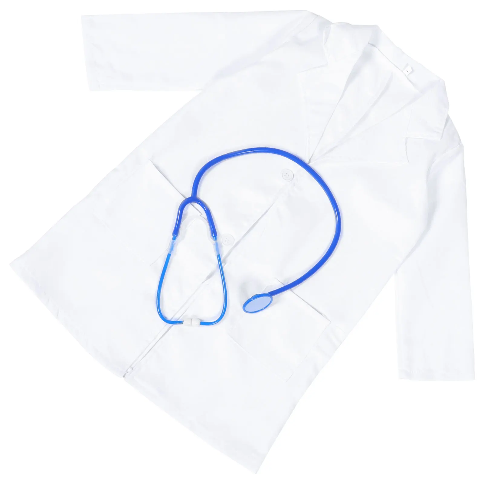 1세트 어린이 의사 의상 세탁 가능한 면 실험복 역할 놀이 간호사 과학자 의상 파티 공연 선물 액세서리