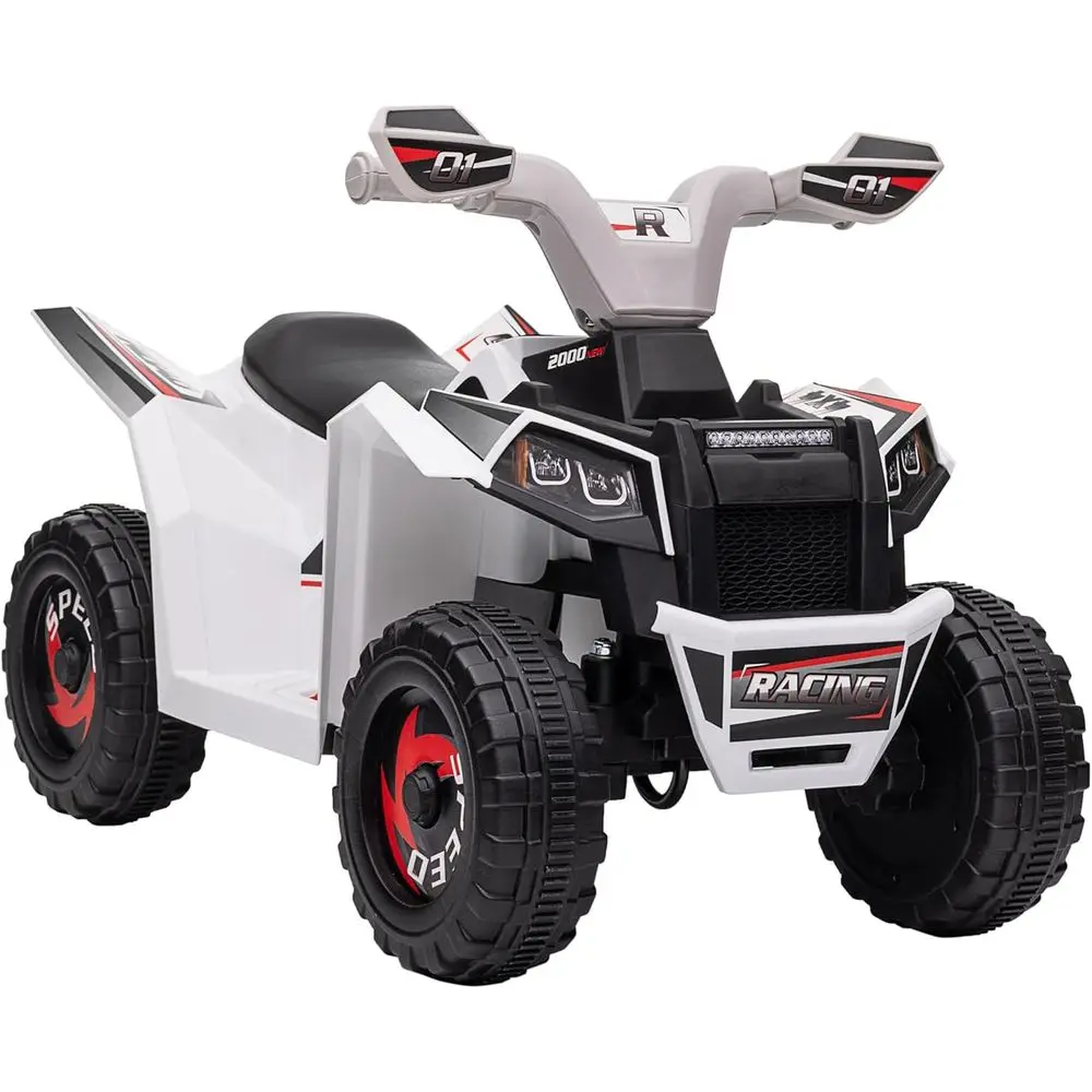 

Children's 6V Quad Bike with Forward/Reverse, Durable Wheels for Toddlers 18-36 Months, White