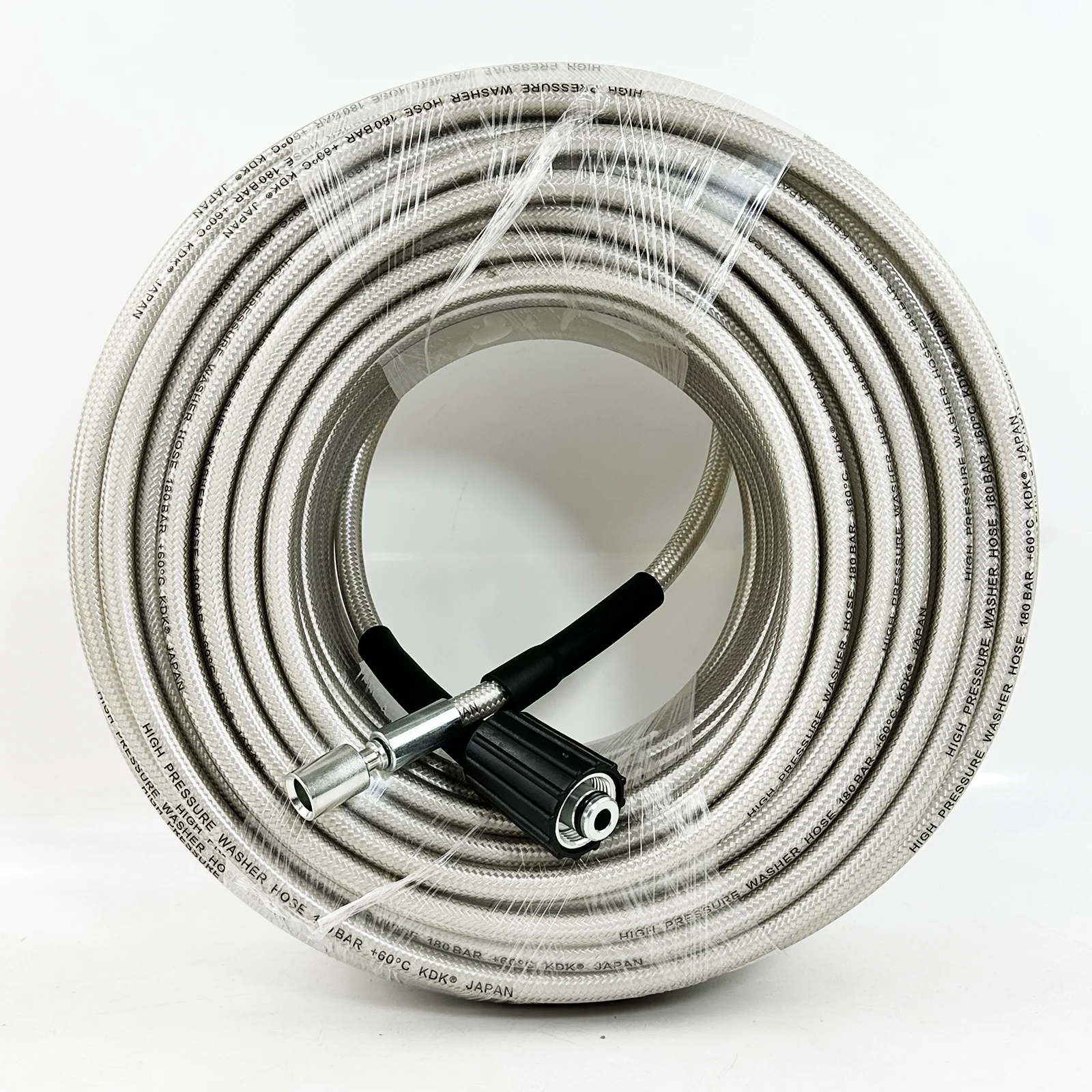 

Шланг для очистки высокого давления 3800PSI 0,5-50 м, подходит для Bosch/Lovor/KarcherK2-K7, серый ПВХ, используемый для очистки полос и балконов