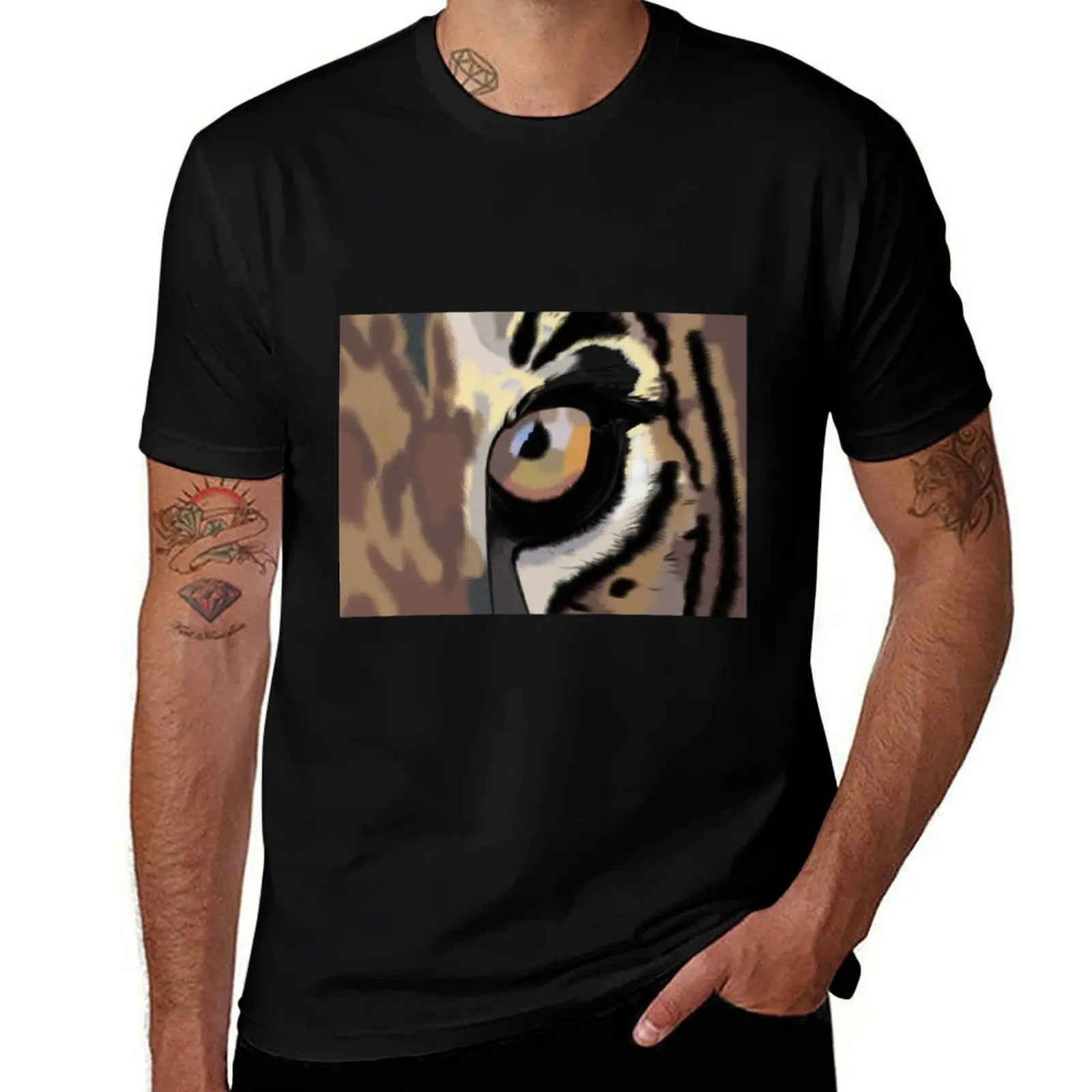 Eye of the Tiger T-Shirt Breathable Sportswear for Men T-Shirt