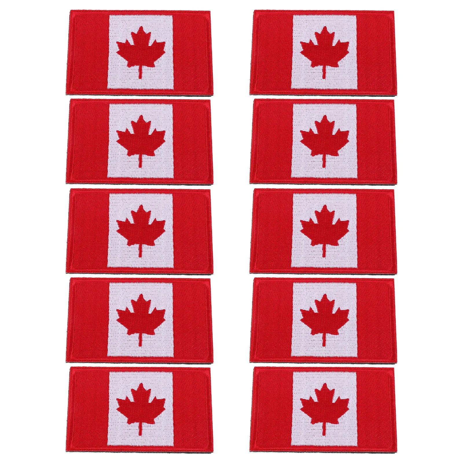 10 Buah Patch Bendera Kanada Bordir Tempel Jahit untuk Tas Ransel Jaket Pakaian Aksesoris Perbaikan DIY
