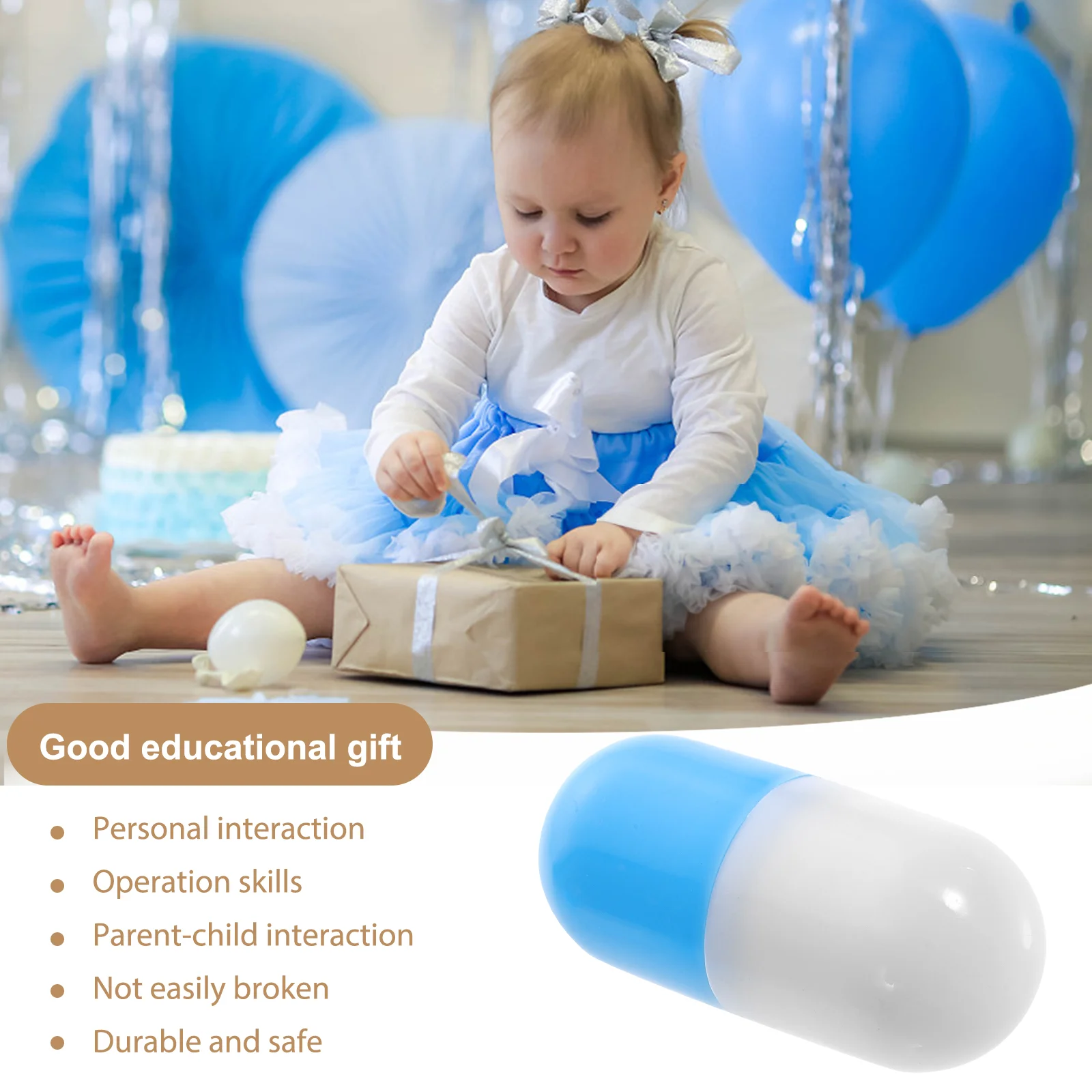 Kit médico para niños, accesorios de juguete, Kits de juguetes para niñas, regalos de plástico azul cielo, 20 Uds.