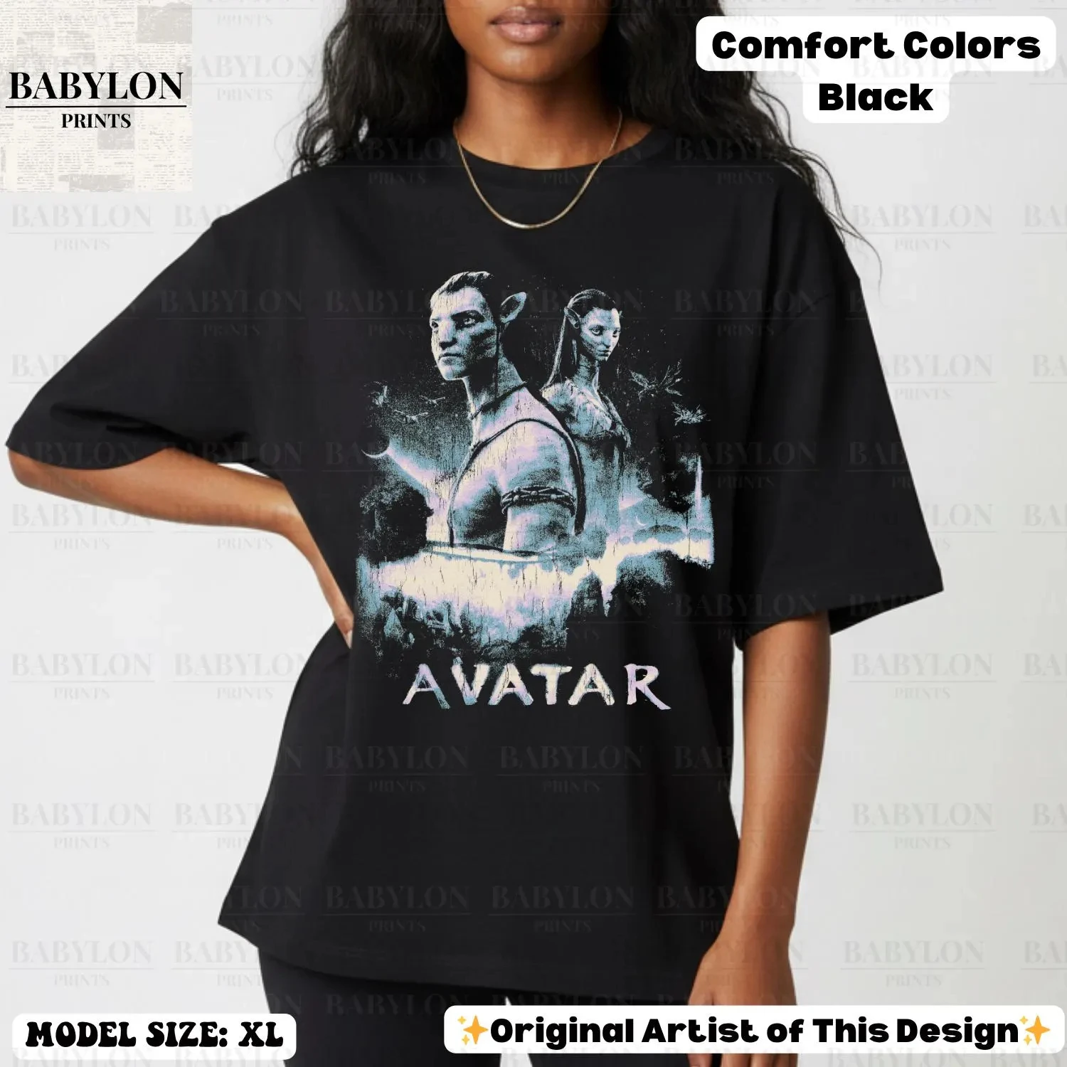 Avatar Jake Neytiri Vintage Graphic T-Shirt Unisex Retro Bootleg Pandora Na'vi Movie Distressed Print Short Sleeve Fan Tee