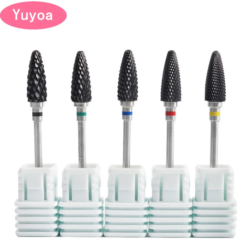 20pcs Dental Black Ceramic Drill Head 2.35mm Nail Drill Bits Jewelry Grinding Head Dentistry Polishing Materials