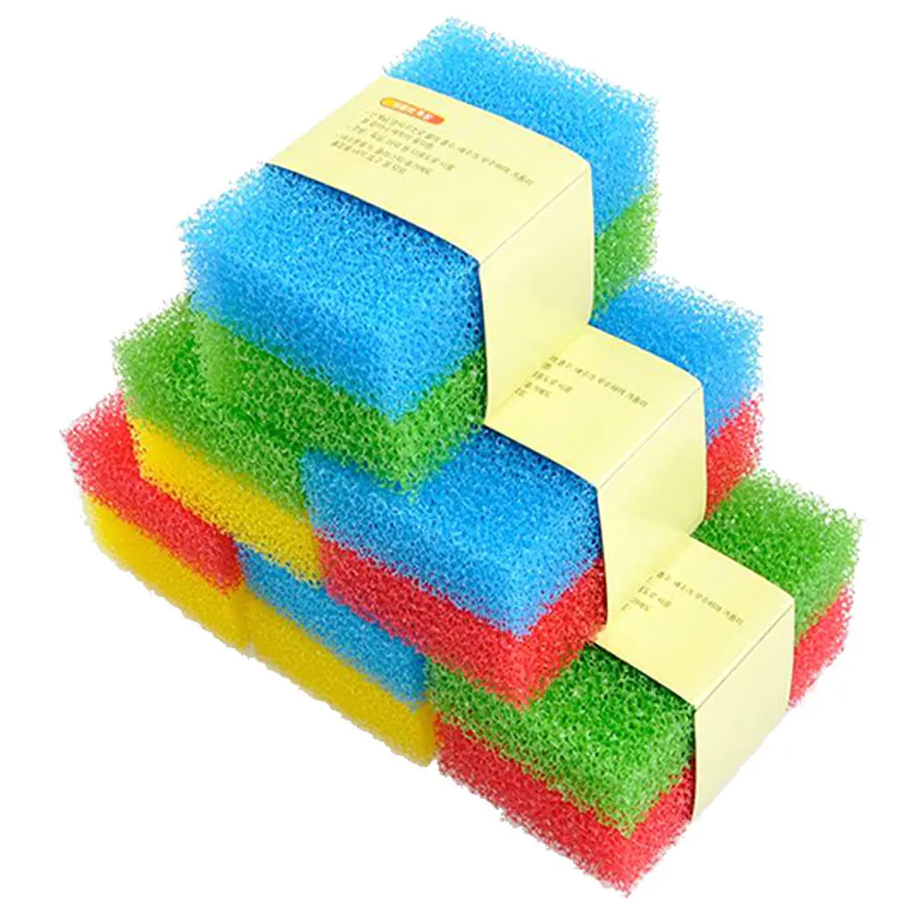

Kitchen Cleaning Sponge 10pcs Set Dishwashing Pad Scrubber Mesh Soap Saver Washing Cloth for Dishware and Bath Use