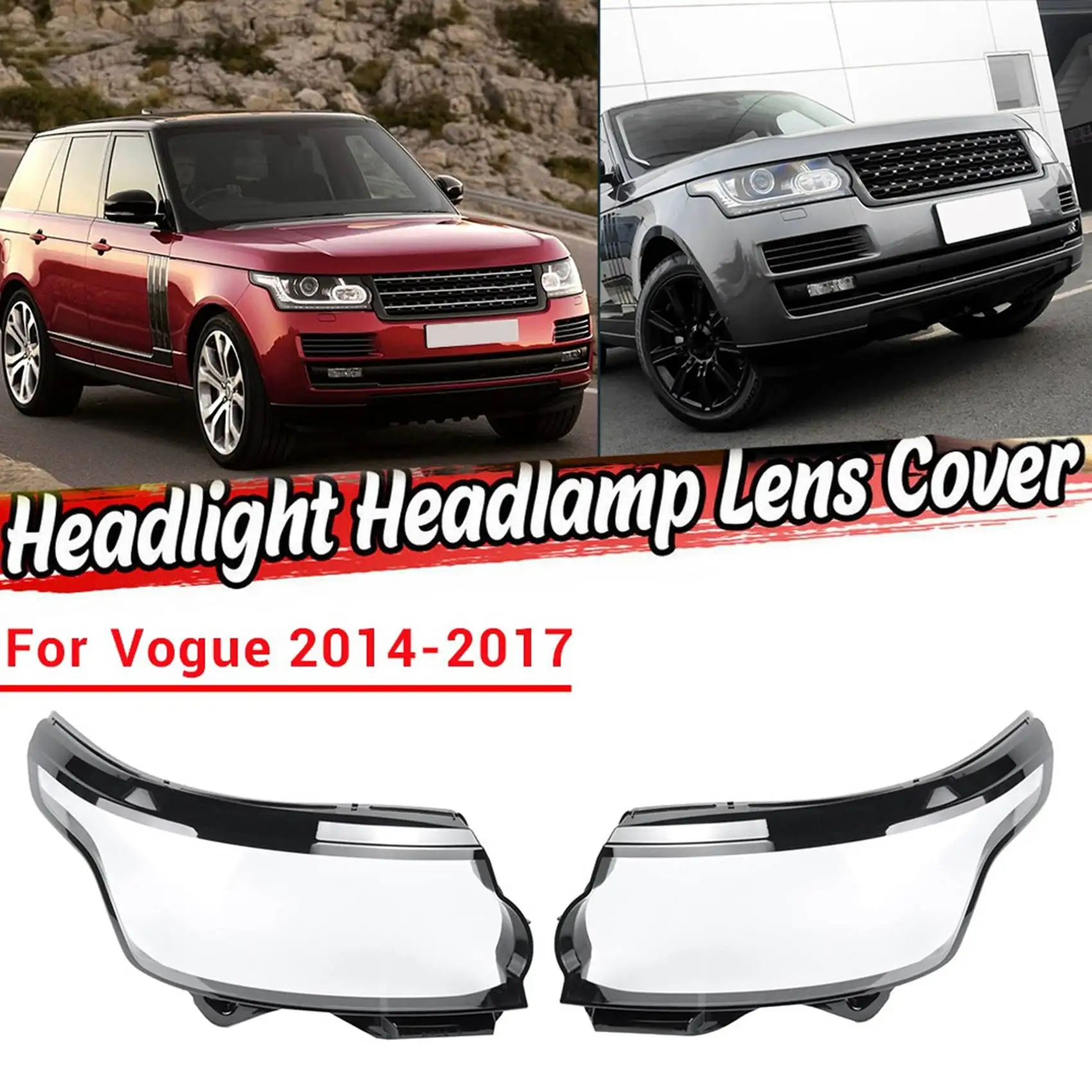 Car Front Left Headlight Gl  Head Light Lamps Lampshade Cover Lens for Land Rover Range Rover   L405 2014-2017