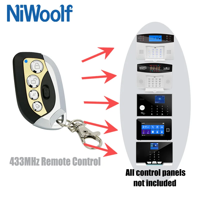 433MHz Remote Control Arm & Disarm Button Key Wireless Remote Controller For Our Smart Home Security Burglar Alarm System