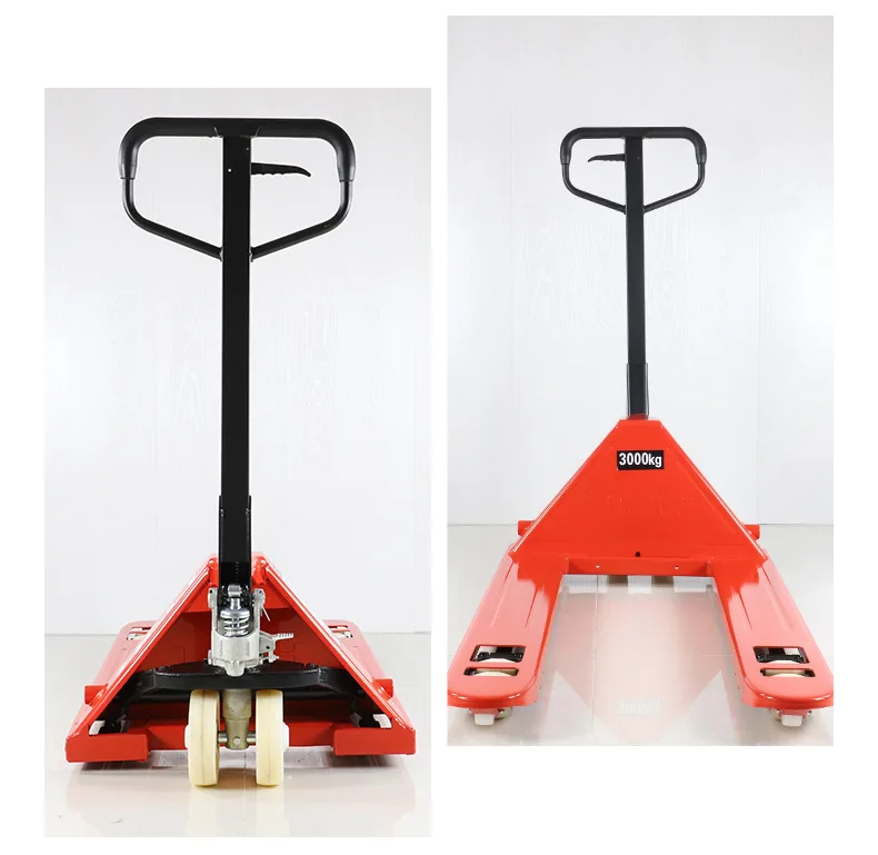 YJQ manual handling hydraulic transport truck, forklift, extended pallet lifting hand trailer