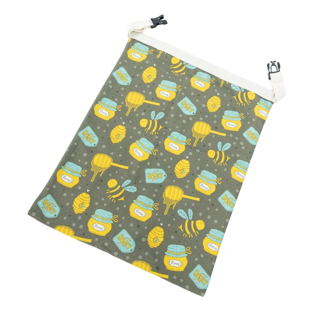 Beeswax Infused Reusable Bread Bag 43x33cm Cotton Linen Outer Natural Wax Inner Layer for Extended Shelf Life of Baked Goods