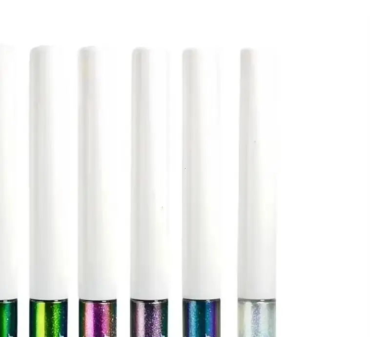 Delineador líquido verde camaleão brilhante, sombra metálica, delineador multicolorido, pigmento perolado polarizado para os olh