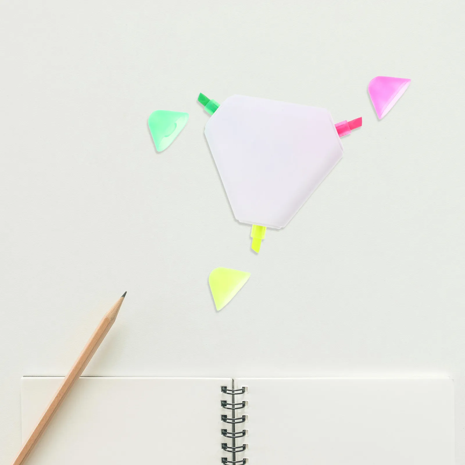 

Smooth Flow Triangle Highlighter 7 Piece Set Fluorescent Marking Pens for School Office Scrapbooking Notebook Underlining Tools