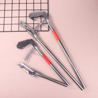 75/120/150CM Stainless Steel Foldable Snake Tongs Stick Trap Animal Catching Tools Easy Reach Pick Up Tool Foldable Garbage Clip
