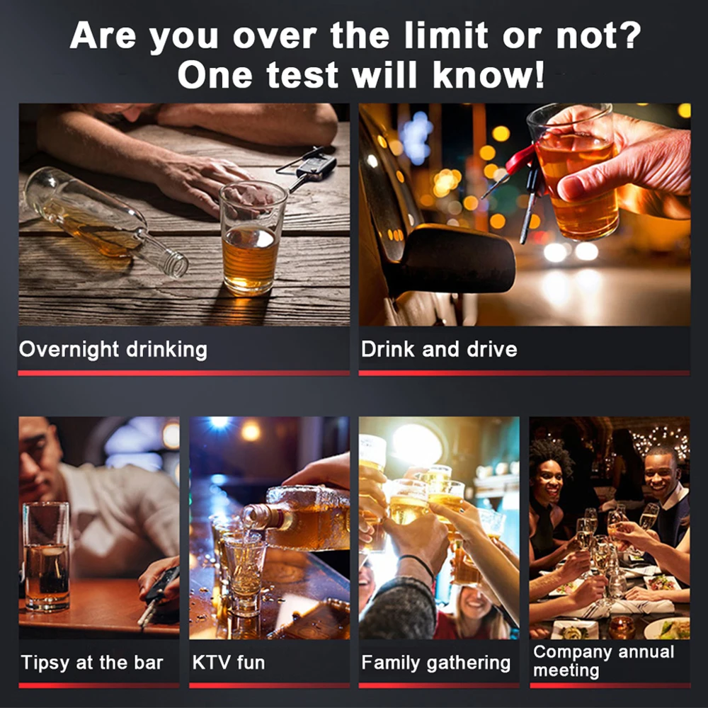 Driver Personal test Breathalyzer ปลอดภัยขับรถไฟฟ้าเคมีเซนเซอร์ปรับจุดปลุกควบคุมรถเริ่มต้นเครื่องทดสอบแอลกอฮอล์