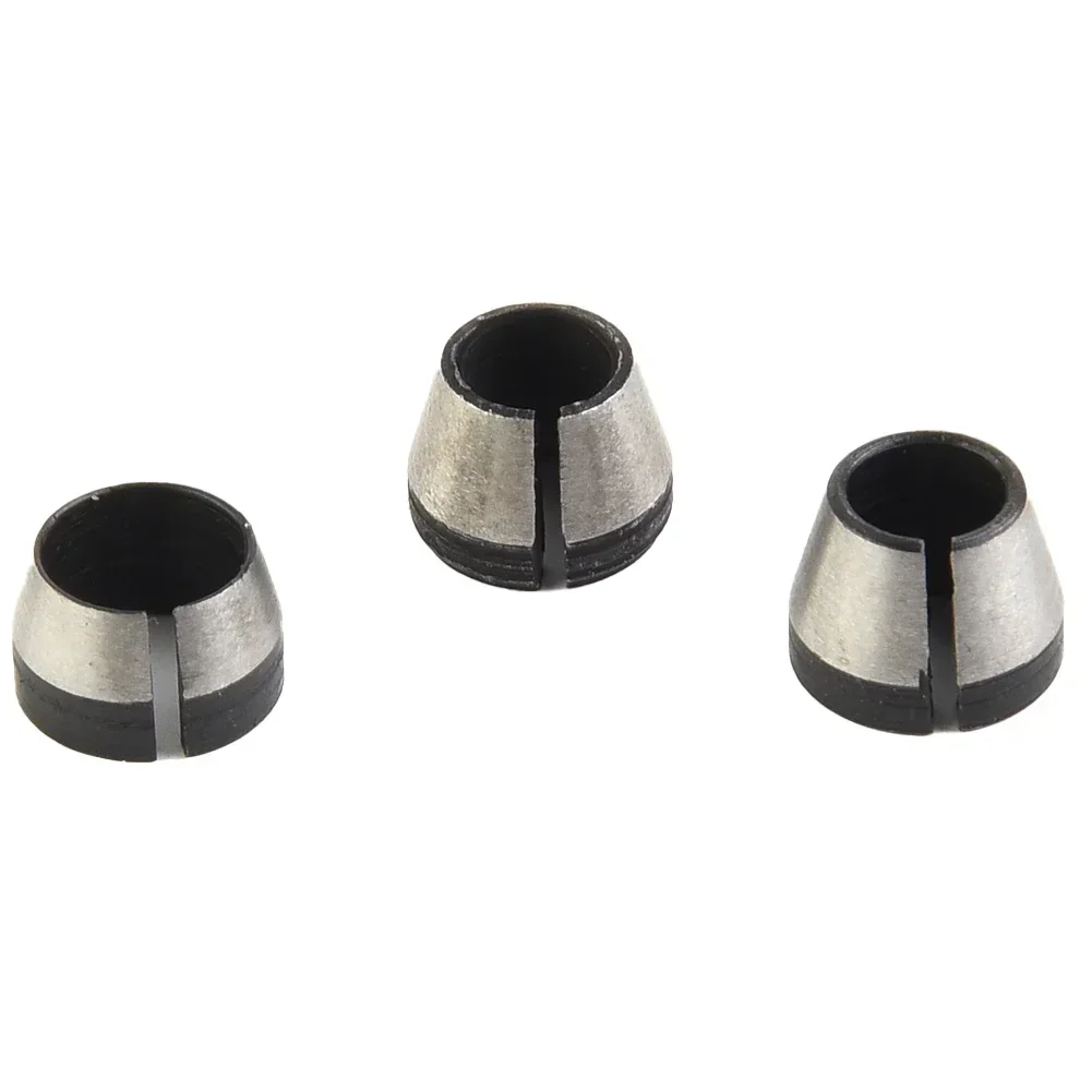 Collet Chuck Adapter for Engraving Trimming Machine, Router elétrico, Wood Router, Acessórios de substituição, 8mm, 6.35mm, 6mm, 3Pcs