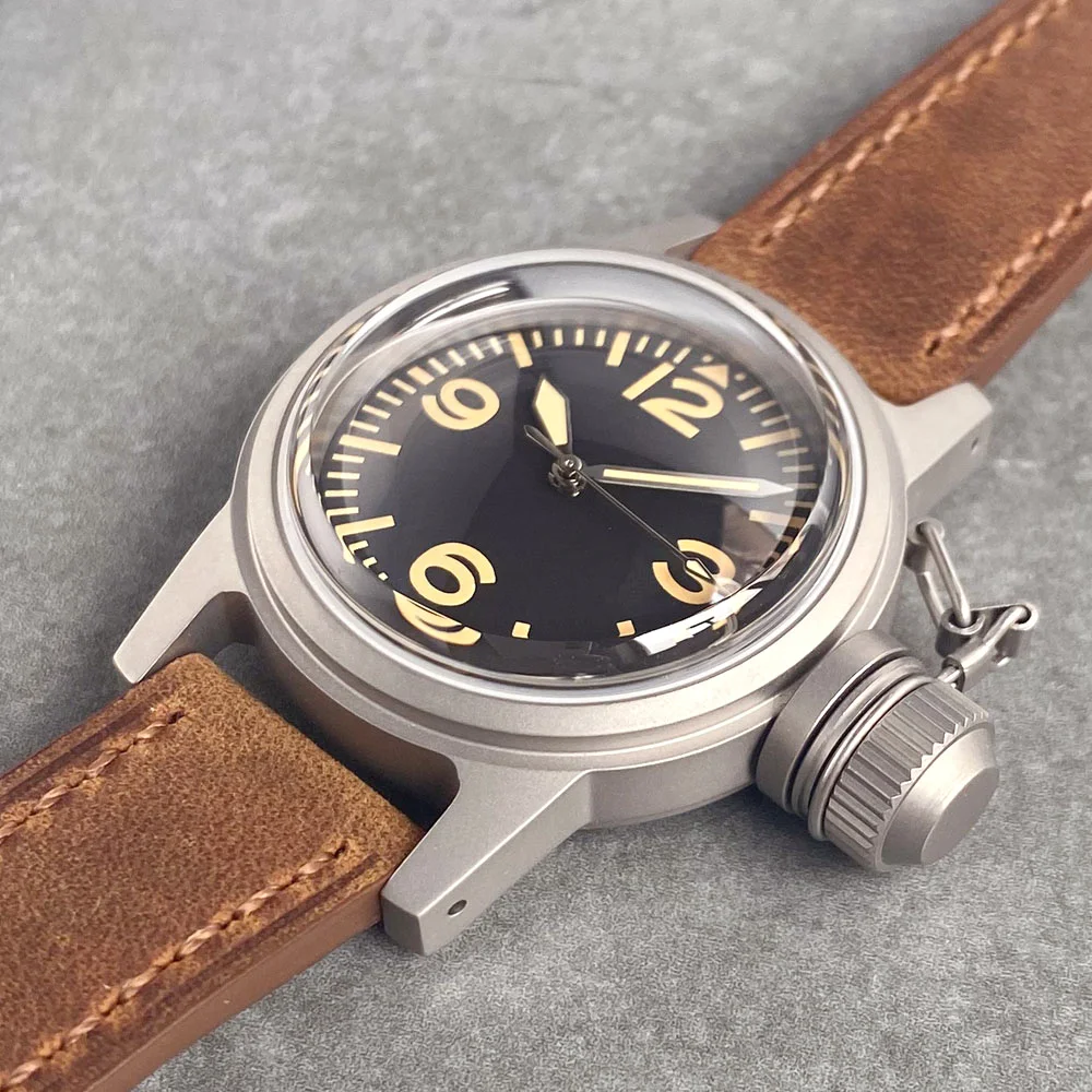 ساعة تاندوريو 36 ملم أوتوماتيكية للرجال مقببة كريستال الياقوت NH35 PT5000 تاريخ ساندبلاستيد مينا مضيئة 200 متر مقاومة للماء