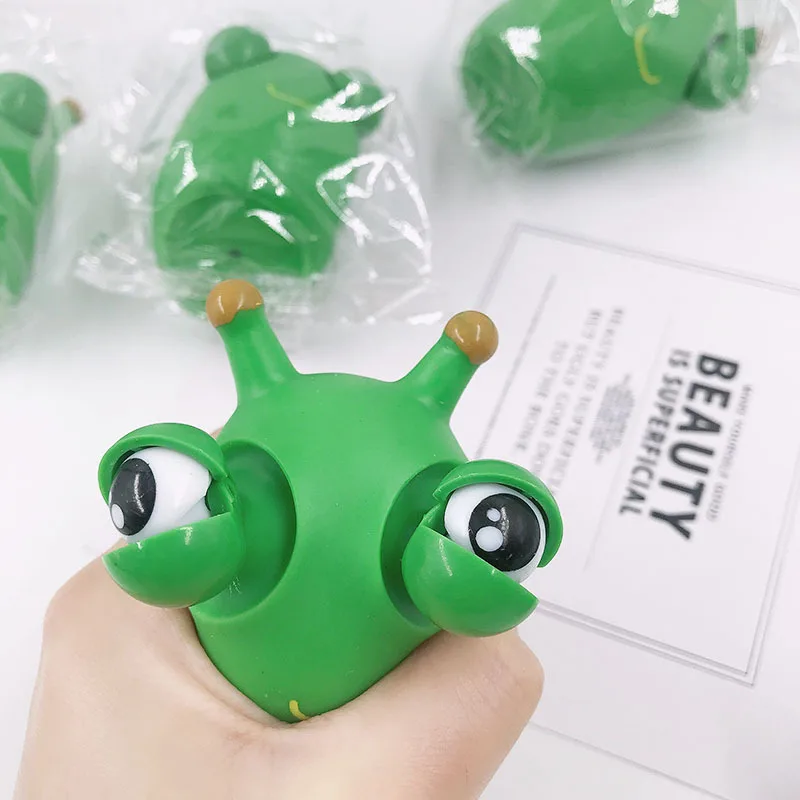 Jouet à presser en rafale de globe oculaire drôle, pincement d'oeil vert pour adultes et enfants, soulagement du Stress, Fidget, jouet de décompression créatif J143