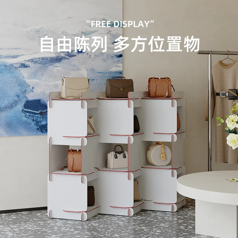 Paper cabinet multi-layer shelf display shelf floor-to-ceiling foldable shelf simple bookshelf corrugated paper