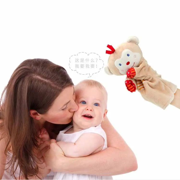 Geschichten erzählen Kinderspiel zeug 0-3 Jahre altes Tier drei dimensionale Früher ziehung Spiele Handpuppe Puppe Baby interaktives Spielzeug