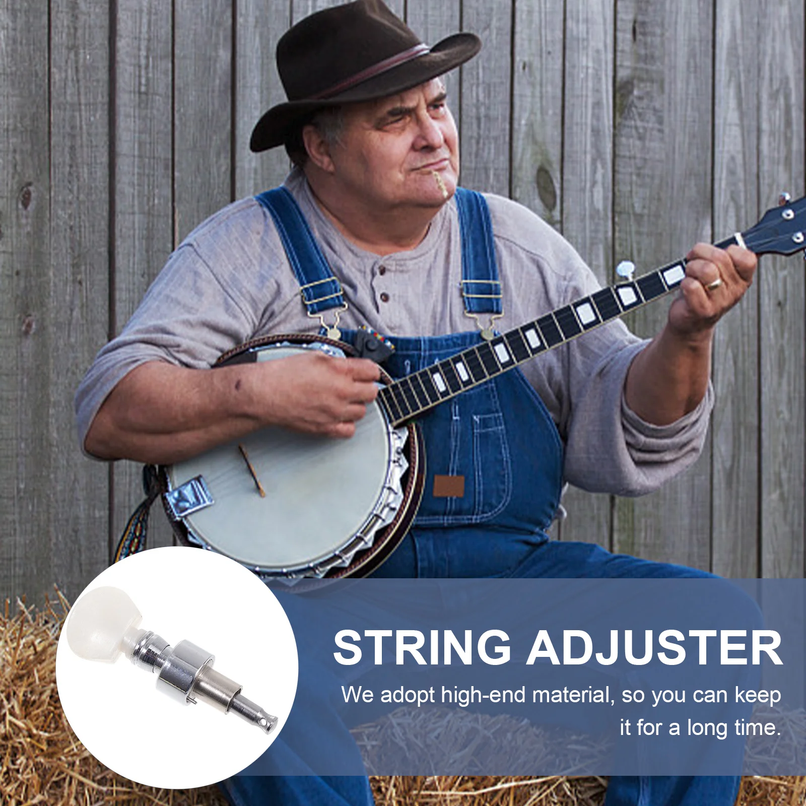 

1 pc Alloy Banjo String Adjuster White Tuning Button Sturdy Replacement For Banjo Maintenance Stringed Instrument Accessory