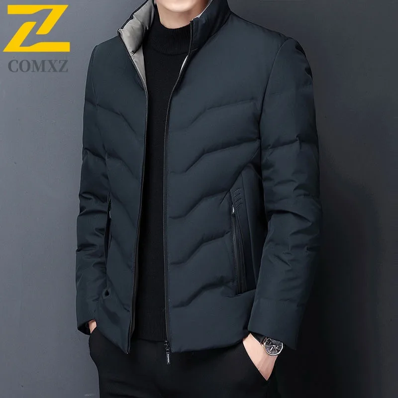 

COMXZ Men Bread Jacket Thickened Warm Ski Snow Lightweight Cold-Resistant Travel Padded Jacket Windproof Street Winter Jackets