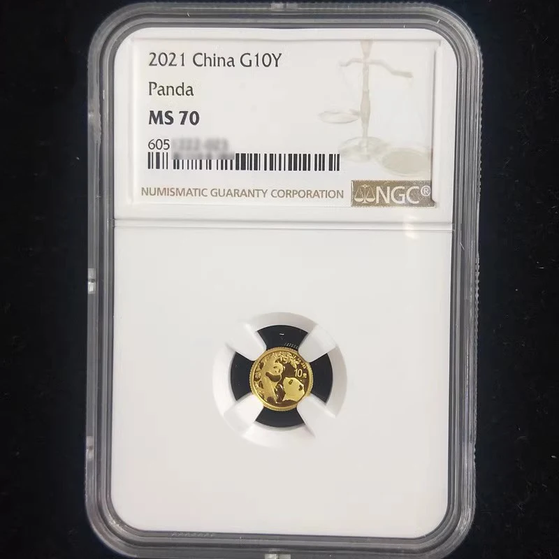 2021 China Panda 24K Gold Commemorative Coin/Bullion Real Original 1g Au.999 10 Yuan NGC MS70 UNC