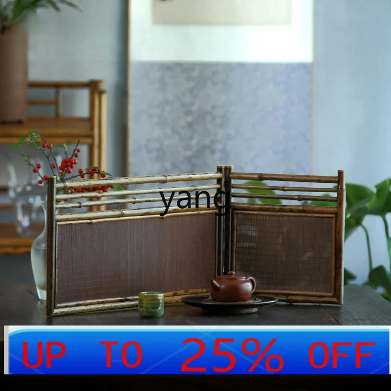 LTT fence filament tea mat tea curtain fence screen partition ornament desktop small screen