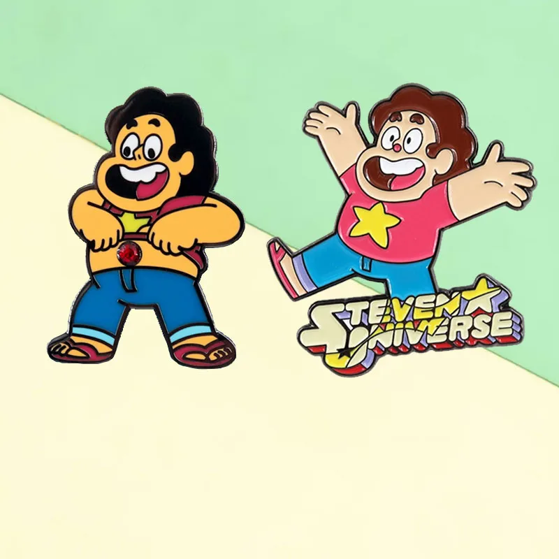 Steven Cartoon Brooch Enamel Pin Movie Cartoon Character Hundred With Accessories Unique Jewelry Gifts