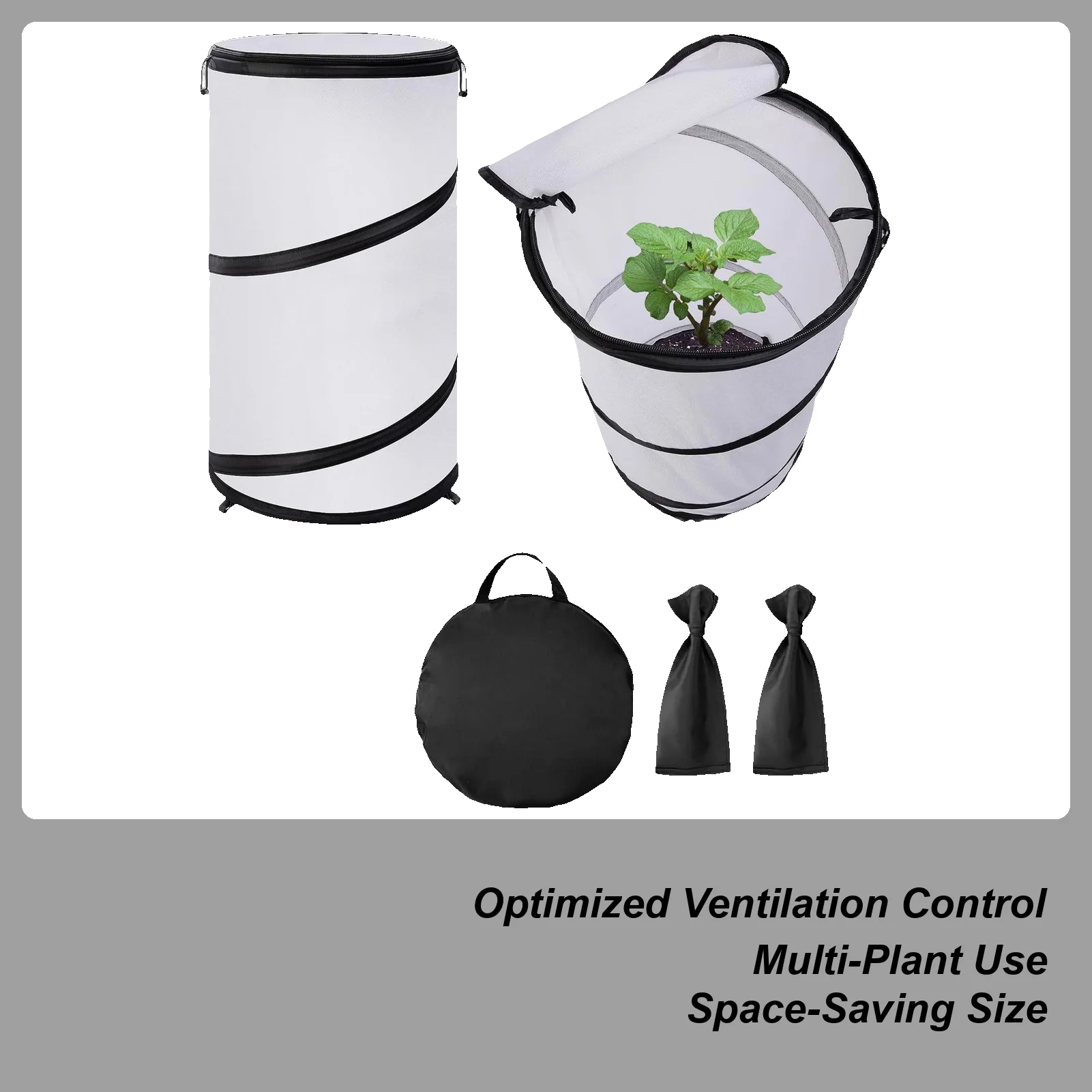 Plant Covers Freeze Protection Pop Design Blanket 2 Pieces Foldable Breathable Round Winter Plant Protector 20x12in For