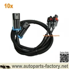 Longyue 10set Fog Light Extensions H10 To H11 For California Special GT BR3Z-15A211-AA & BR3Z-15A211-BA For 2010-2012 Mustang